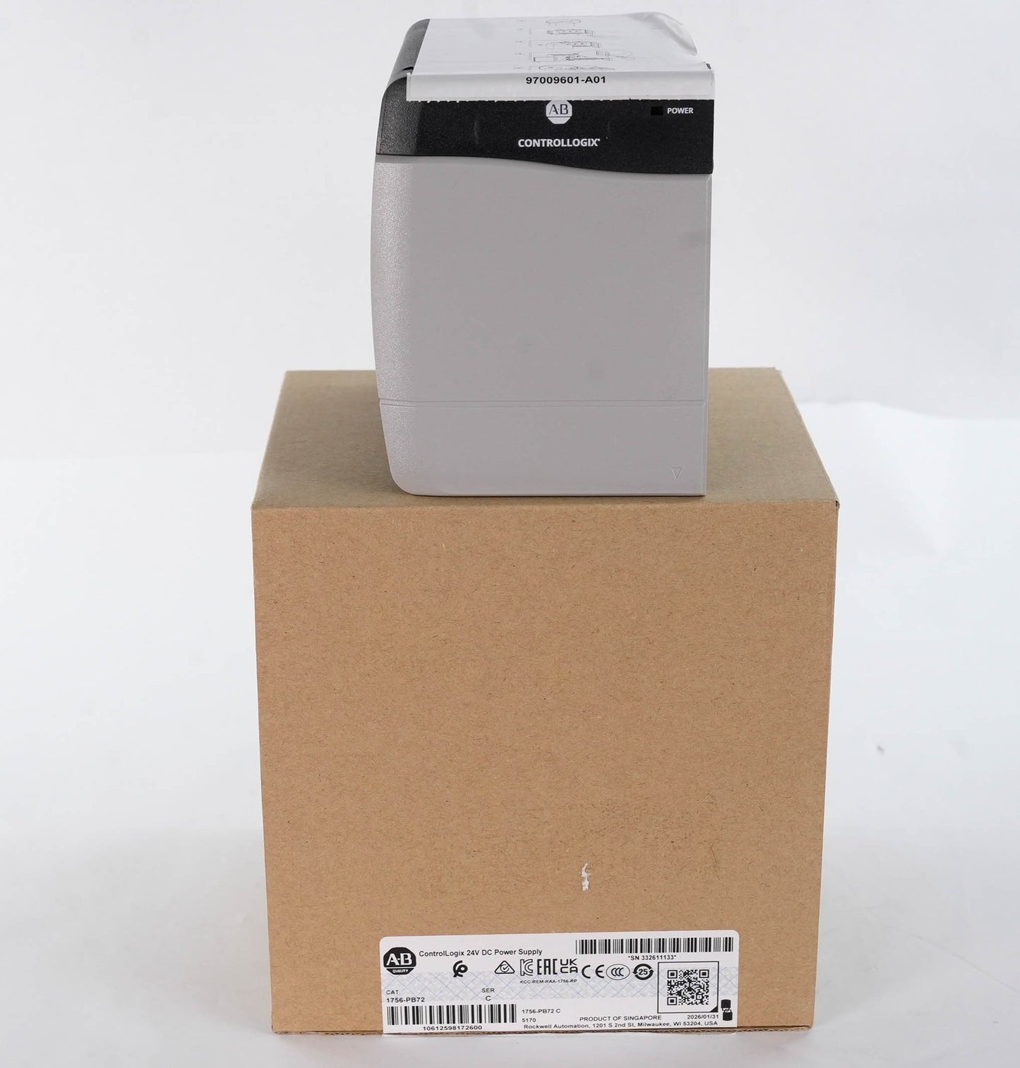 Allen Bradley 1756-PB72 Ser C ControlLogix 24V DC Standard Power Supply 1756PB72