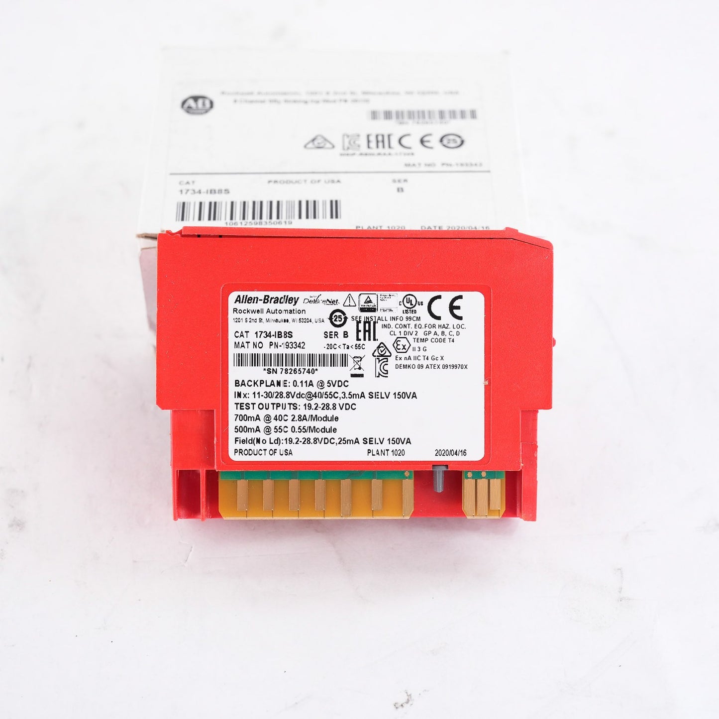 Allen Bradley 1734-IB8S POINT Guard I/O Safety Input Module 8-Channel - Open Box