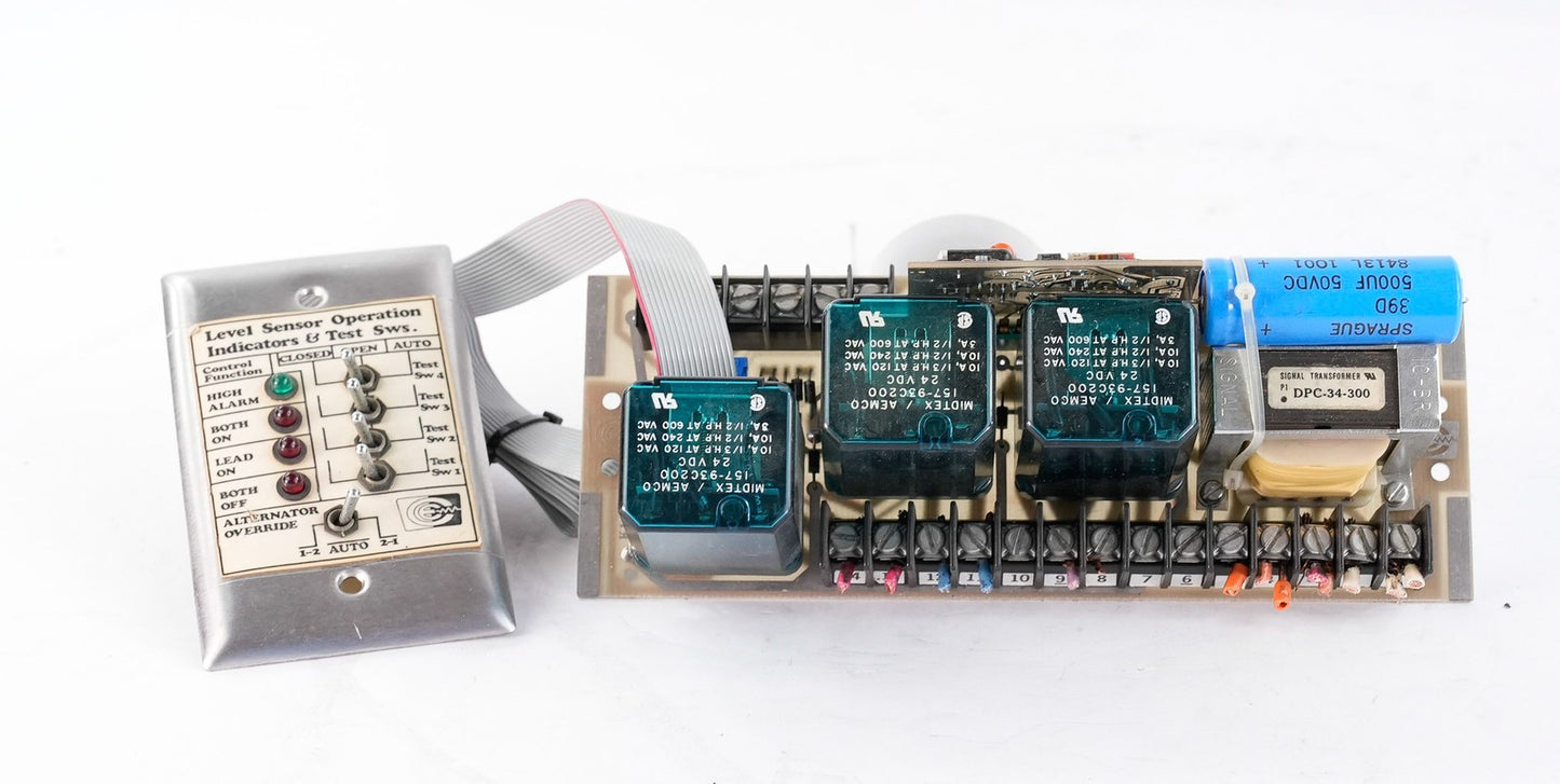 Consolidated Electric Co. CMC12 Duplex Controller-Alternator + Test Switchplate