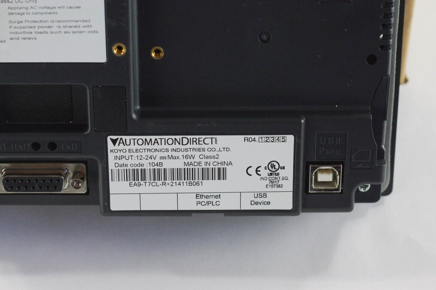 AUTOMATION DIRECT EA9-T7CL-R / EA9T7CLR Interface Panel