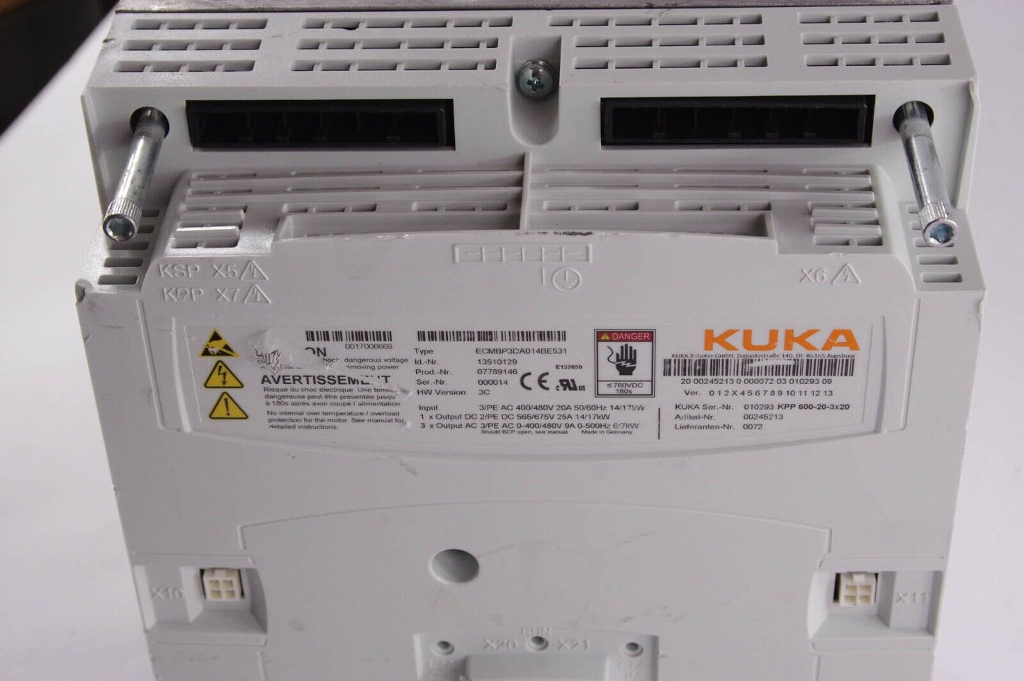 KUKA KPP 600-20-3x20 ECMBP3DA014BE531 Robotic Servo Drive TESTED +90Day Warranty