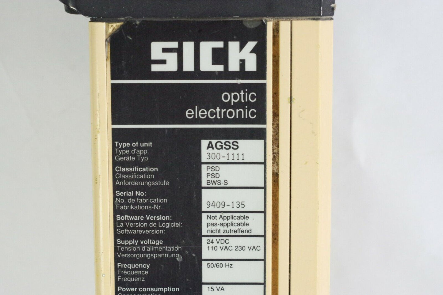 SICK AGSS-300-1111 AGSS3001111 Optic Electronic Sensor