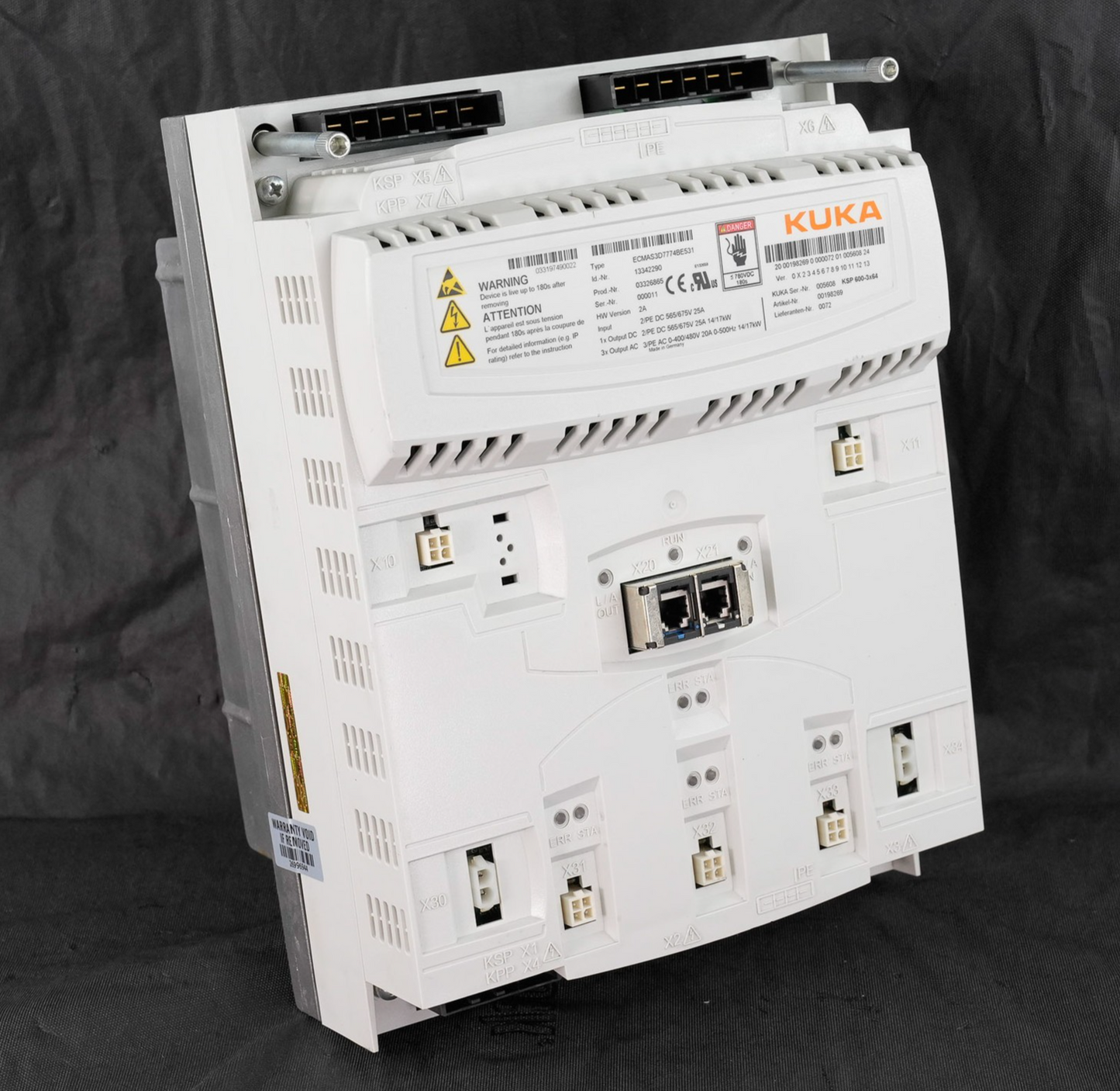Kuka KSP 600-3x64 ECMAS3D7774BE531 Servo Drive 480V 17kW KSP6003x64 + Warranty