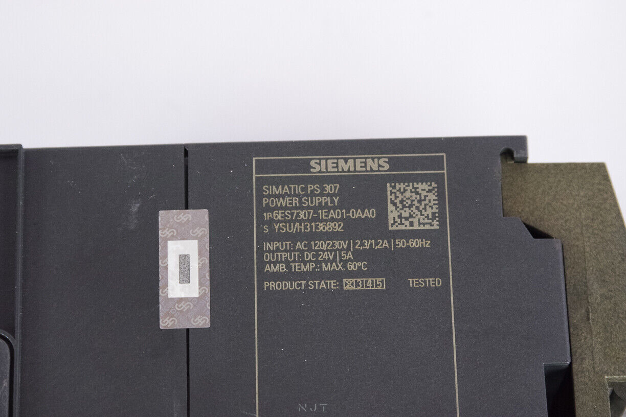 Siemens SIMATIC PS307 24V 5A DC Power Supply 6ES7307-1EA01-0AA0