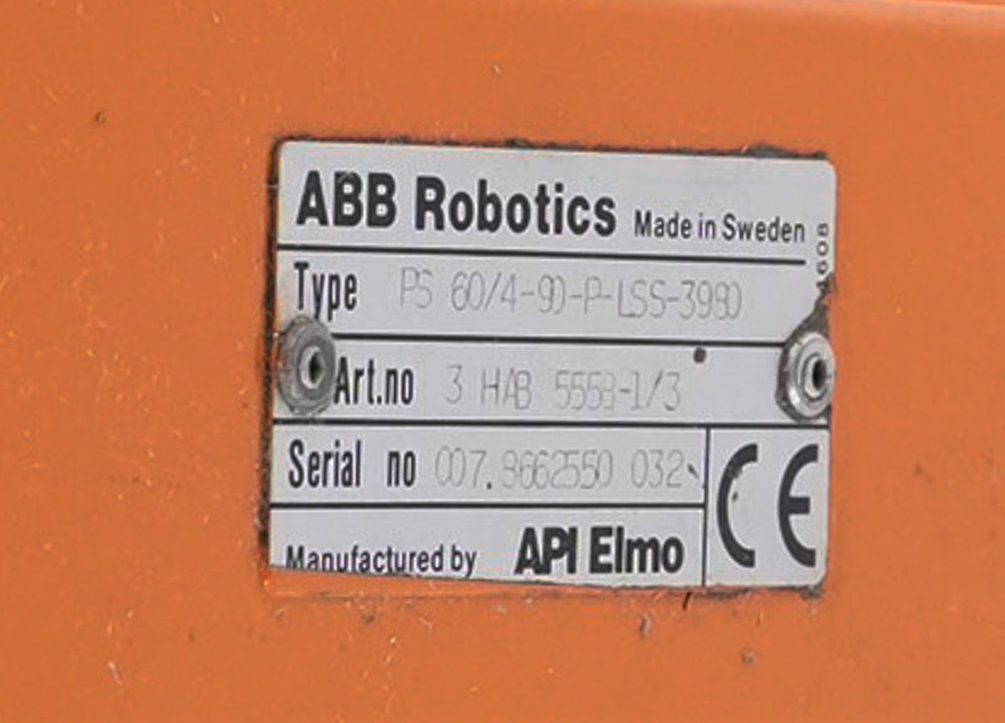 ABB Robotics PS 60/4-90-P-LSS-3980 Servo Motor PS60490PLSS3980 3 HAB 5558-1/3