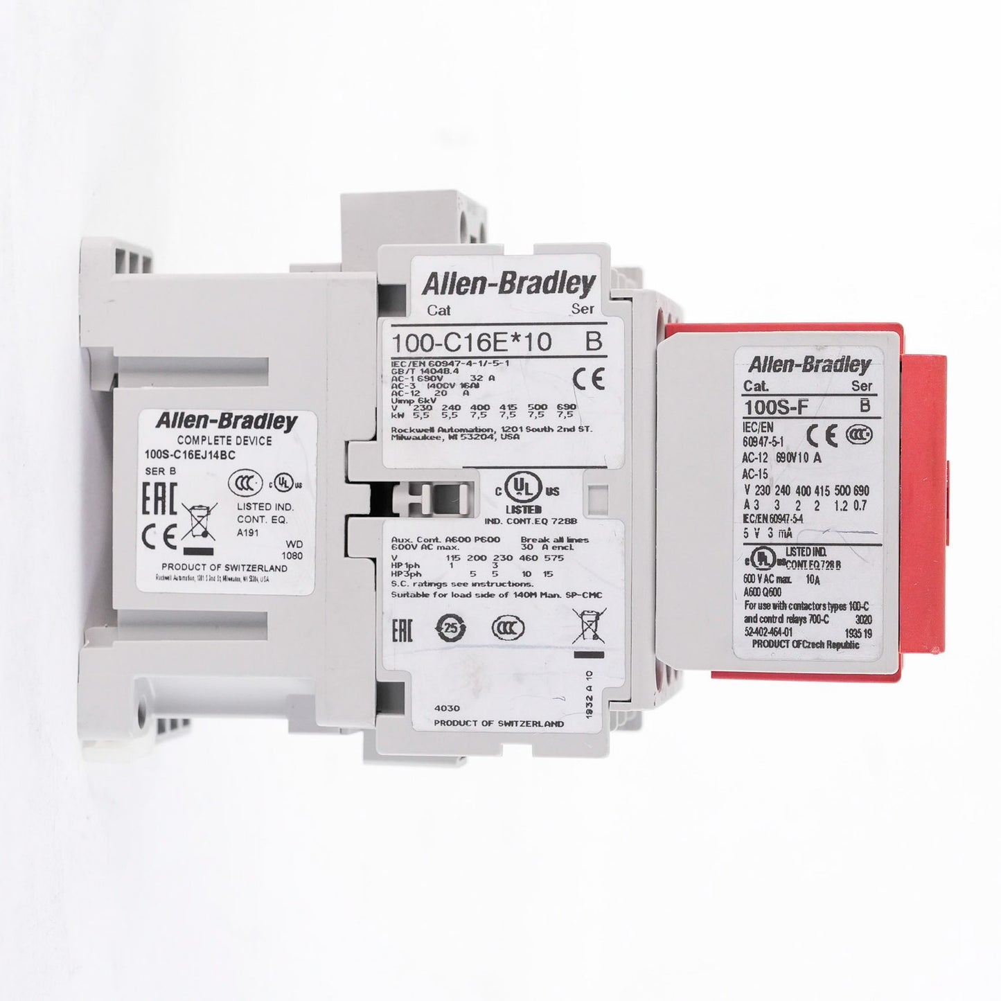 Allen Bradley 100S-C16EJ14BC /B Safety Contactor 100-C16E*10/B & 100S-F/B