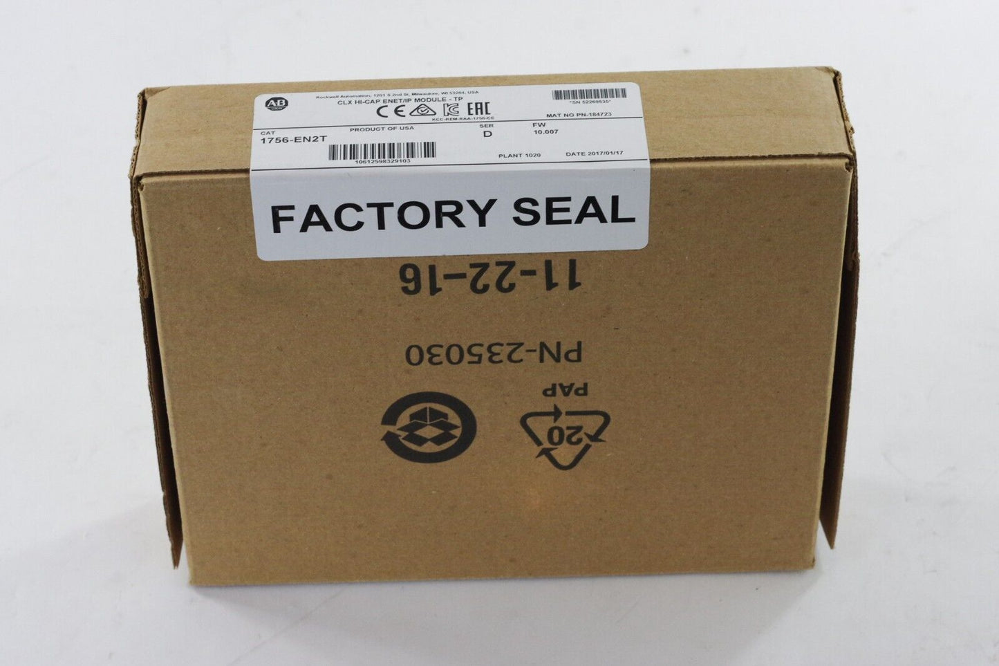 Allen Bradley 1756-EN2T /D Communication Module SER D - New Sealed Surplus