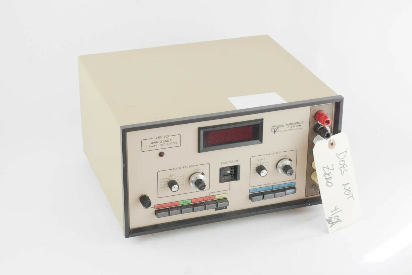 Vishay Measurements Group 3800 Wide Range Strain Indicator Power Test