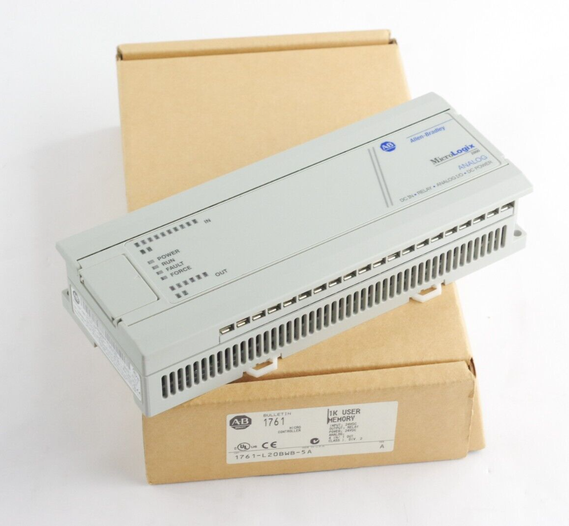 Allen Bradley 1761-L20BWB-5A PLC Controller MicroLogix 1000 24VDC 12 IN, 8 OUT