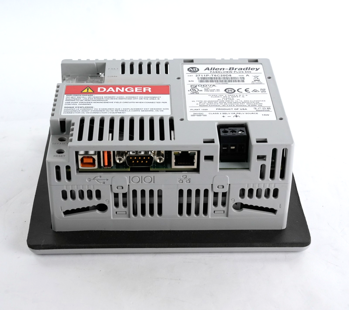 Allen-Bradley 2711P-T6C20D8 /A Panelview Plus 600 Operator Interface Panel