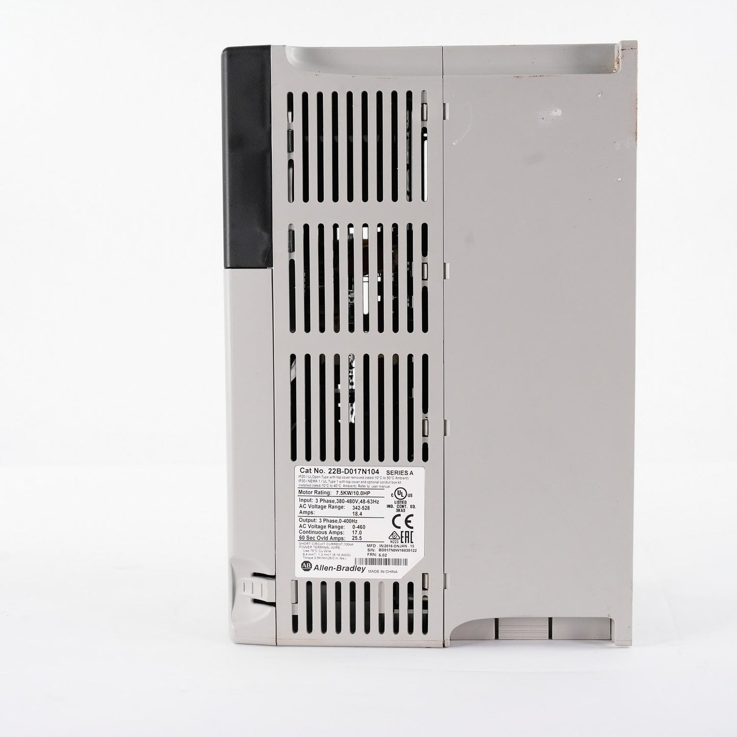 Allen Bradley 22B-D017N104 /A PowerFlex 40 AC Drive 480V - Without Original Box