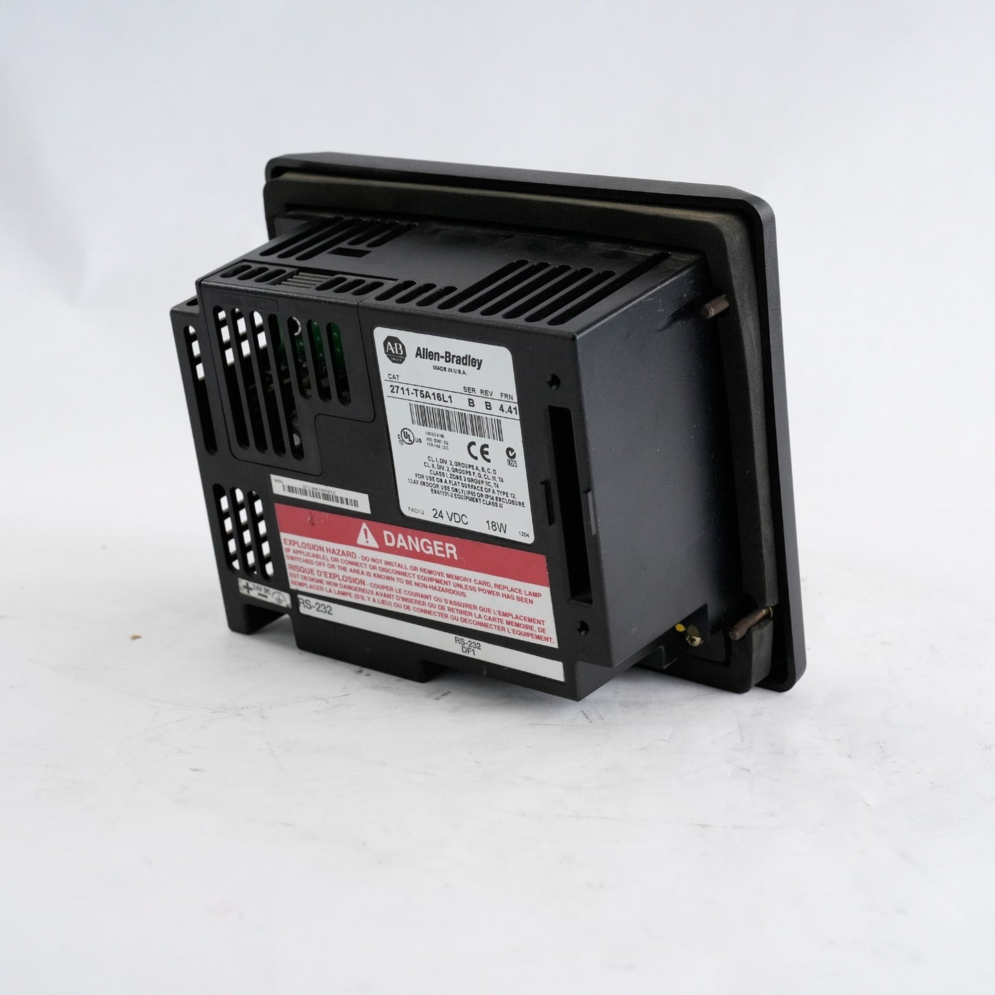 Allen Bradley 2711-T5A16L1 Ser B Rev B FRN 4.41 Panelview 550 HMI Module 24VDC