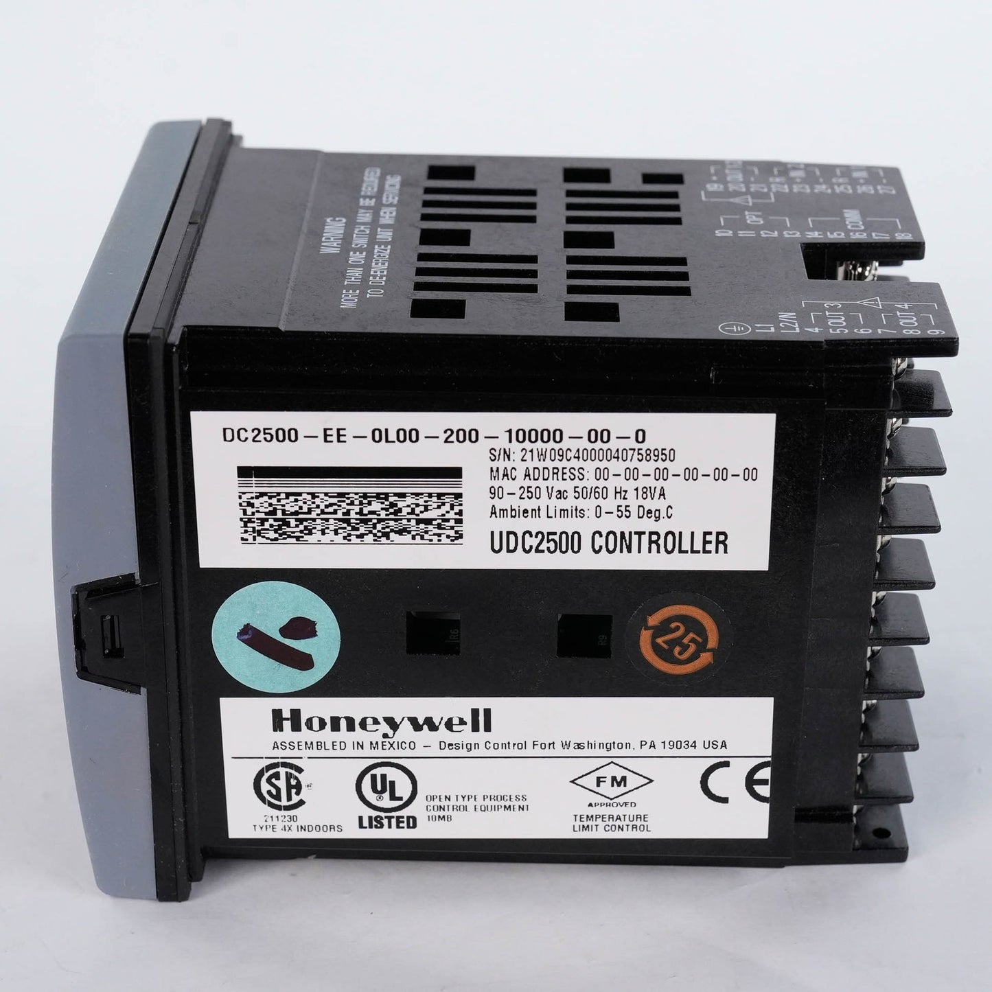 Honeywell DC2500-EE-0L00-200-10000-00-0 UDC2500 Digital Controller