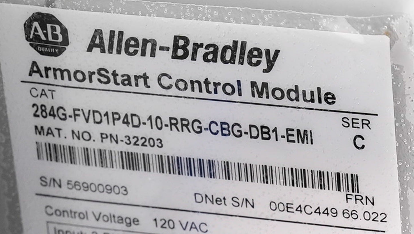Allen Bradley 284G-FVD1P4D-10-RRG-CBG-DB1-EMI /C ArmorStart Module - Open Box