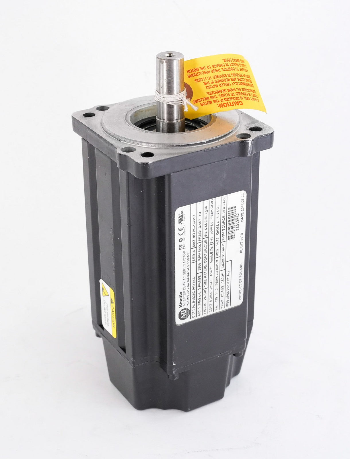 Allen Bradley VPL-B1003C-PK12AA /A AC Servo Motor 480V 3-Phase 2500RPM