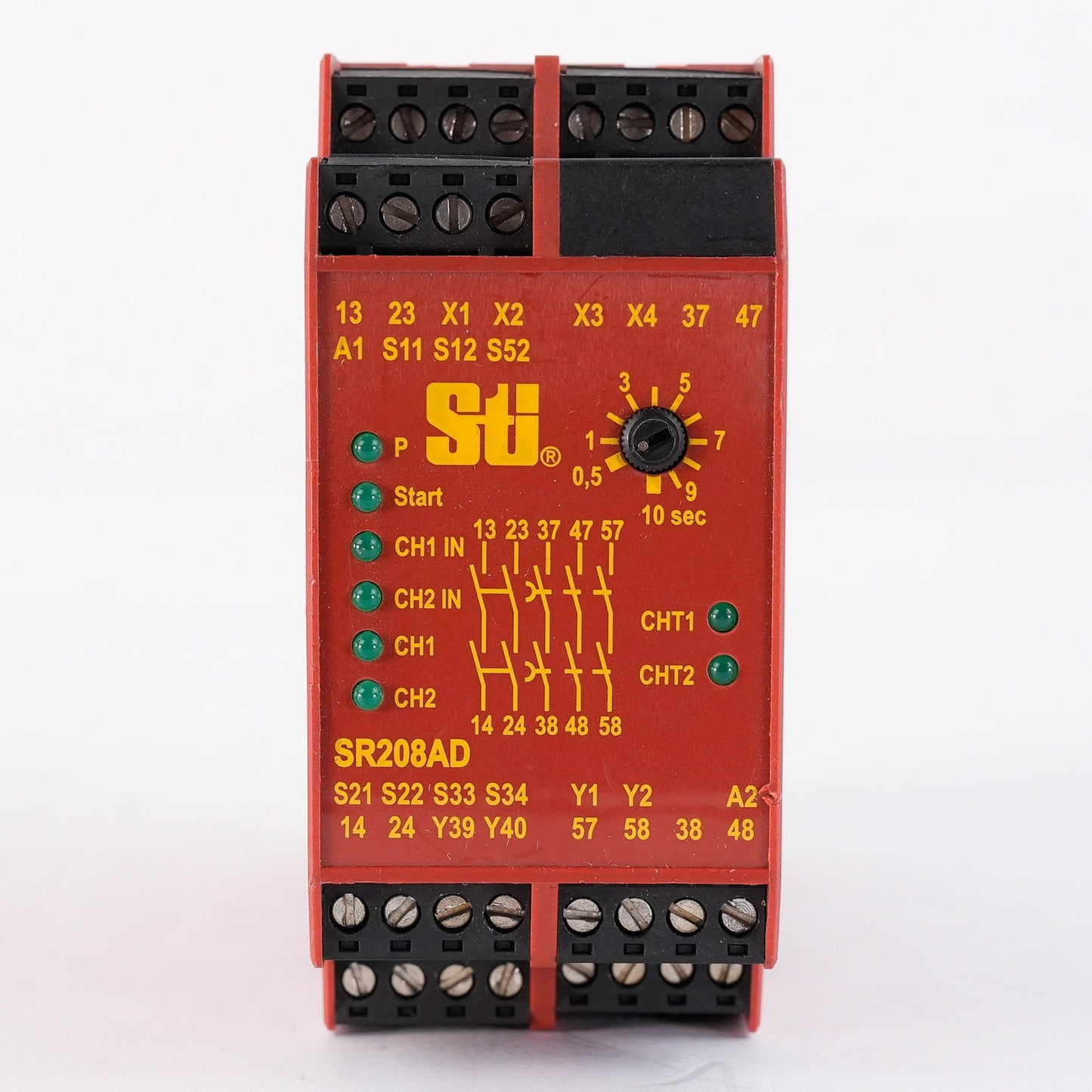 STI SR208AD01 Safety Relay 24VAC/DC 50/60Hz 250V 6A SR208AD01