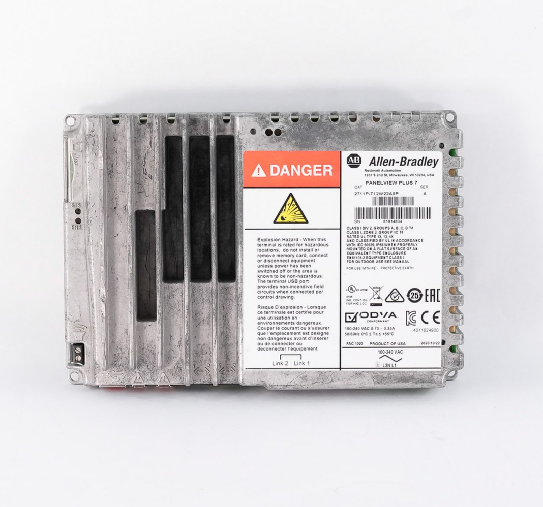 Allen Bradley 2711P-T12W22A9P A PanelView Plus 7 Performance 120 AC Logic Module
