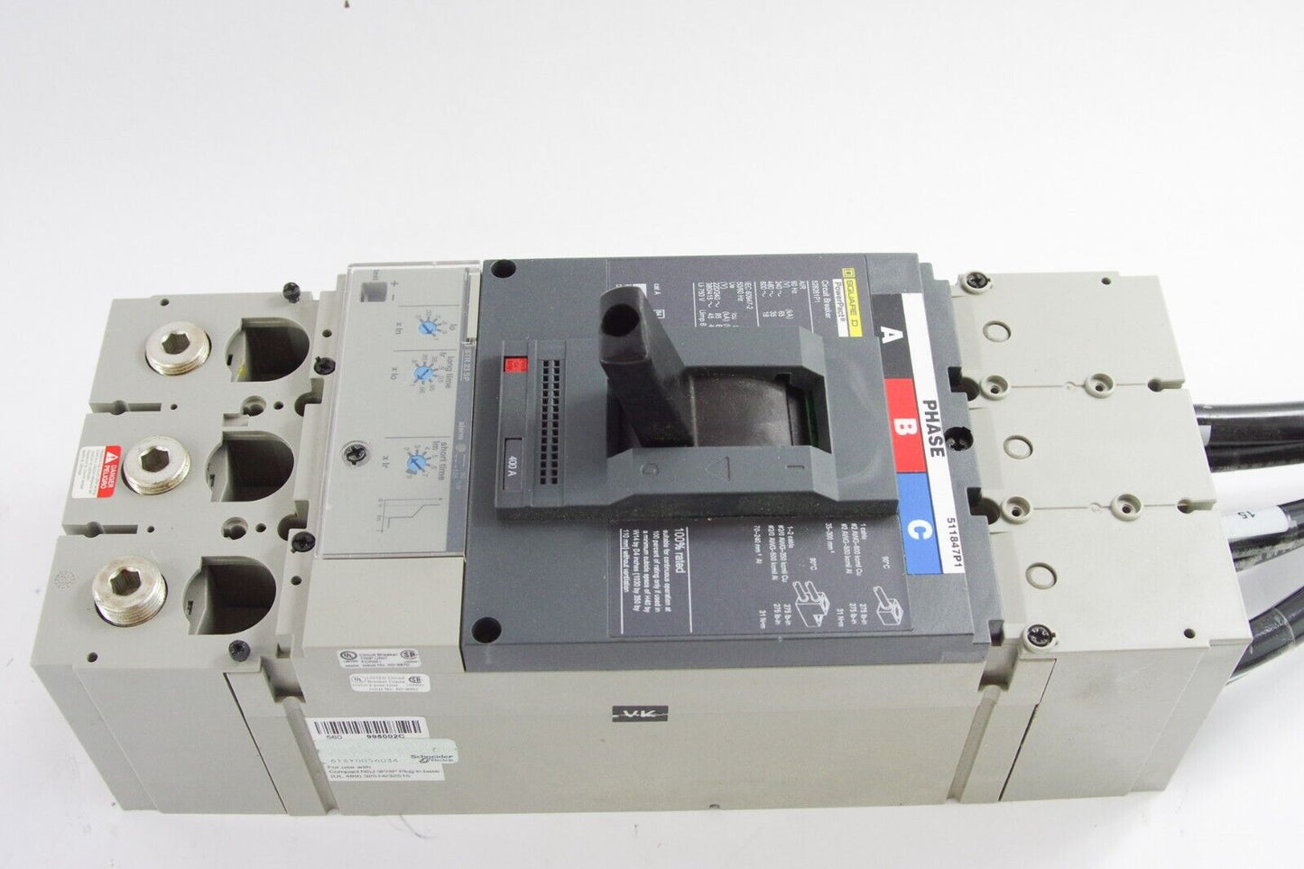 SQUARE D POWERPACT BREAKER 528261P1 600V 400A DGP36400E20LH