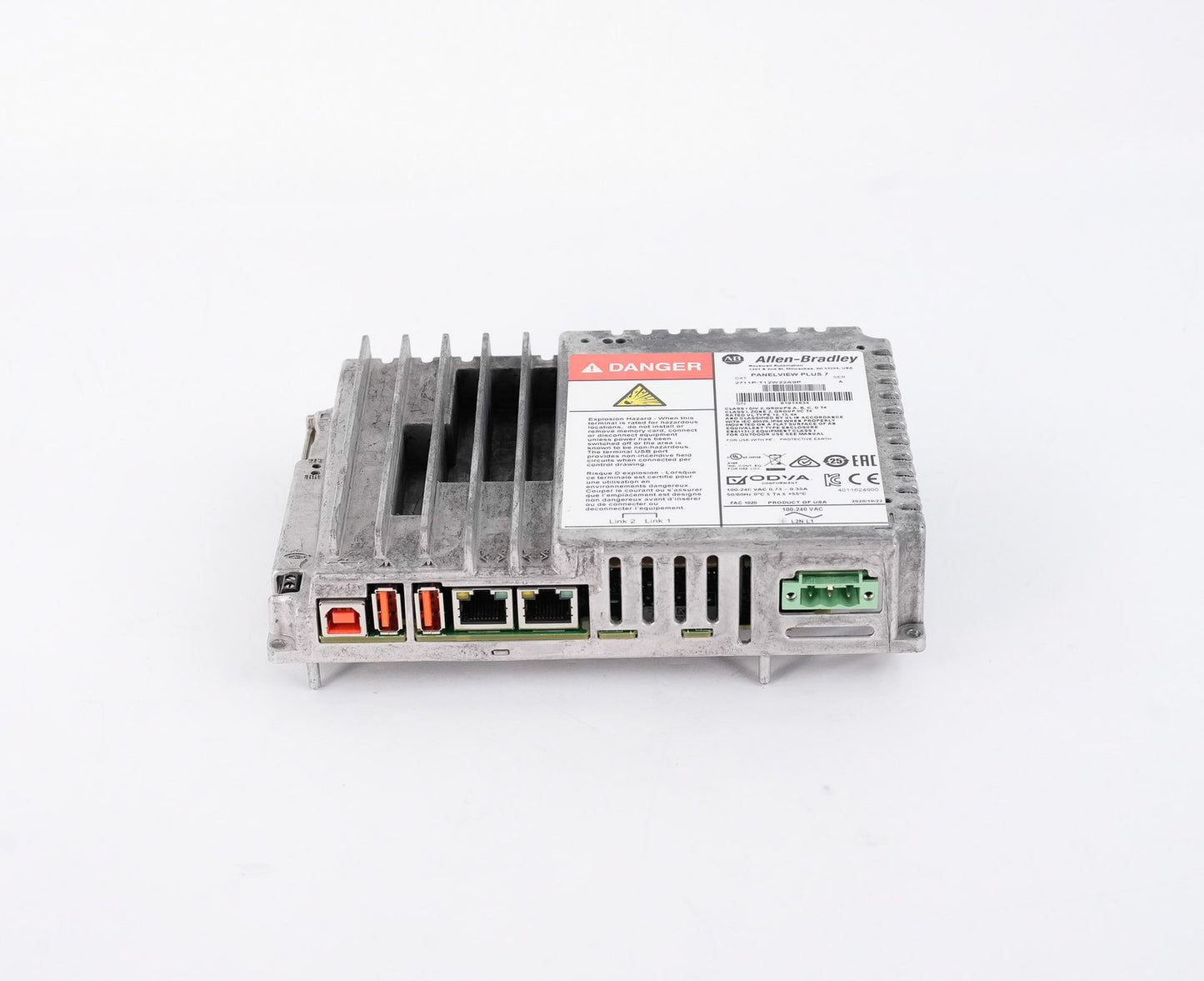 Allen Bradley 2711P-T12W22A9P A PanelView Plus 7 Performance 120 AC Logic Module