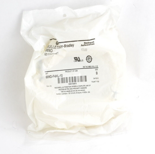 Allen Bradley 889D-F4HL-10 Ser B QD Cordset DC Micro Cable 4-Pin Female