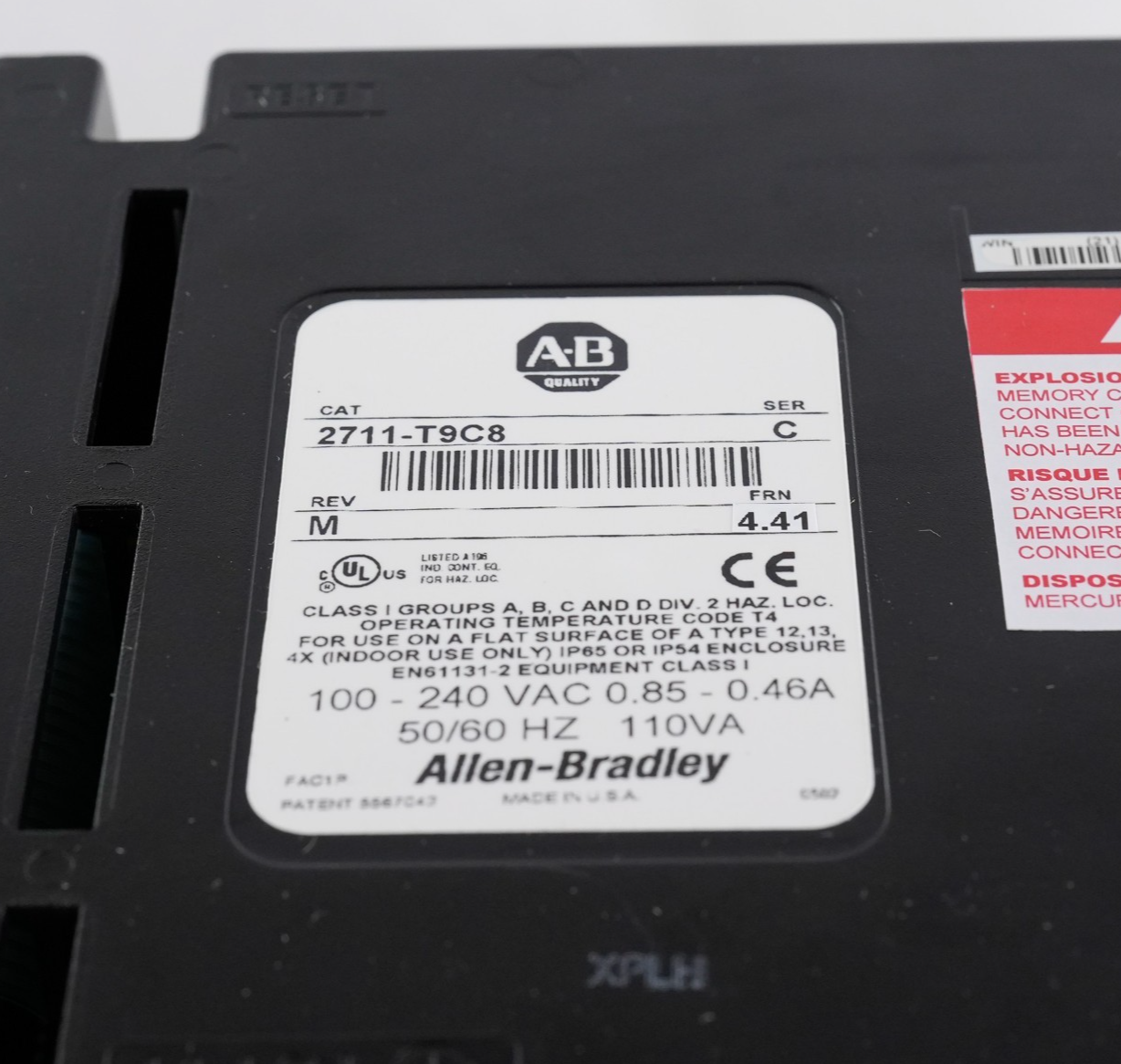 Allen Bradley 2711-T9C8 Ser C Rev M FRN 4.4 Panelview 900 Terminal - Refurbished