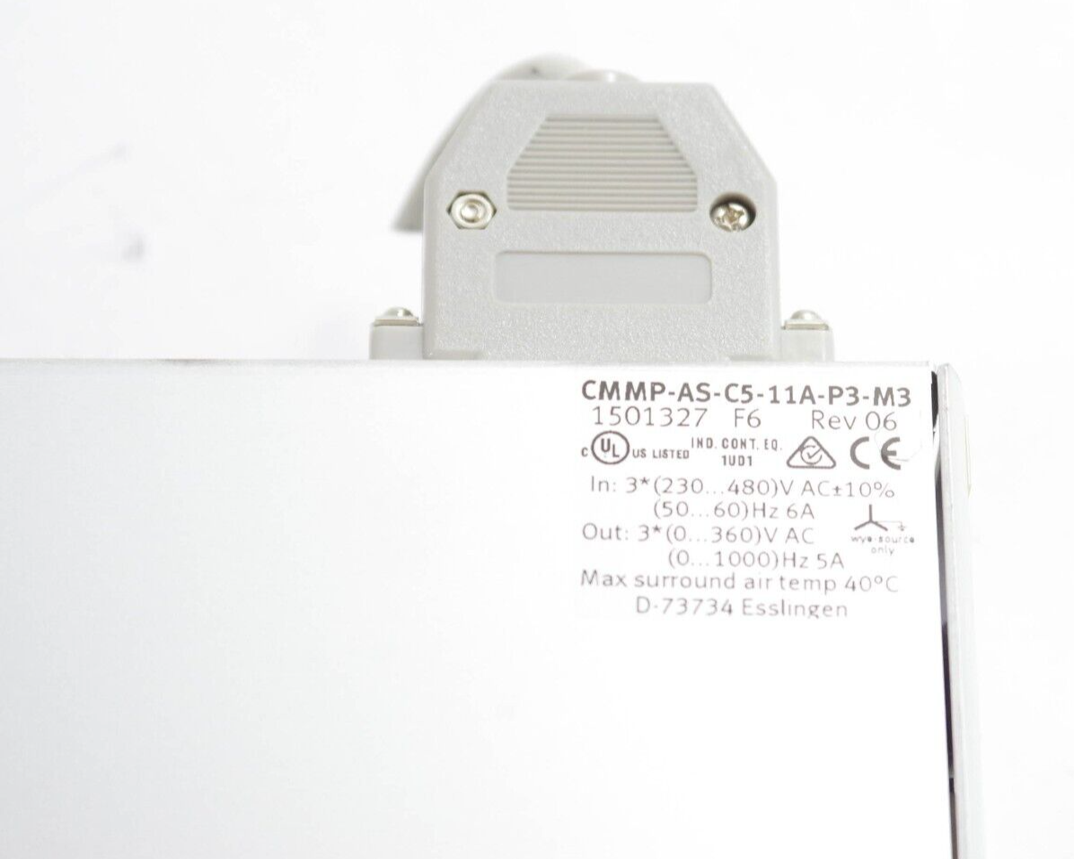 Festo CMMP-AS-C5-11A-P3-M3 / CMMPASC511AP3M3 Servo Motor Controller 1501327