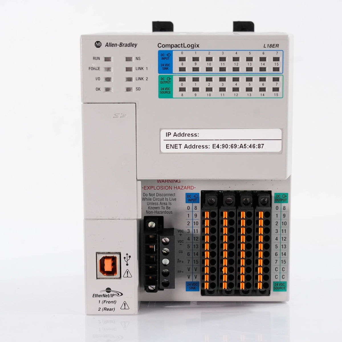 Allen Bradley 1769-L18ER-BB1B /A CompactLogix 5370 L1 Controller 24VDC Ser A