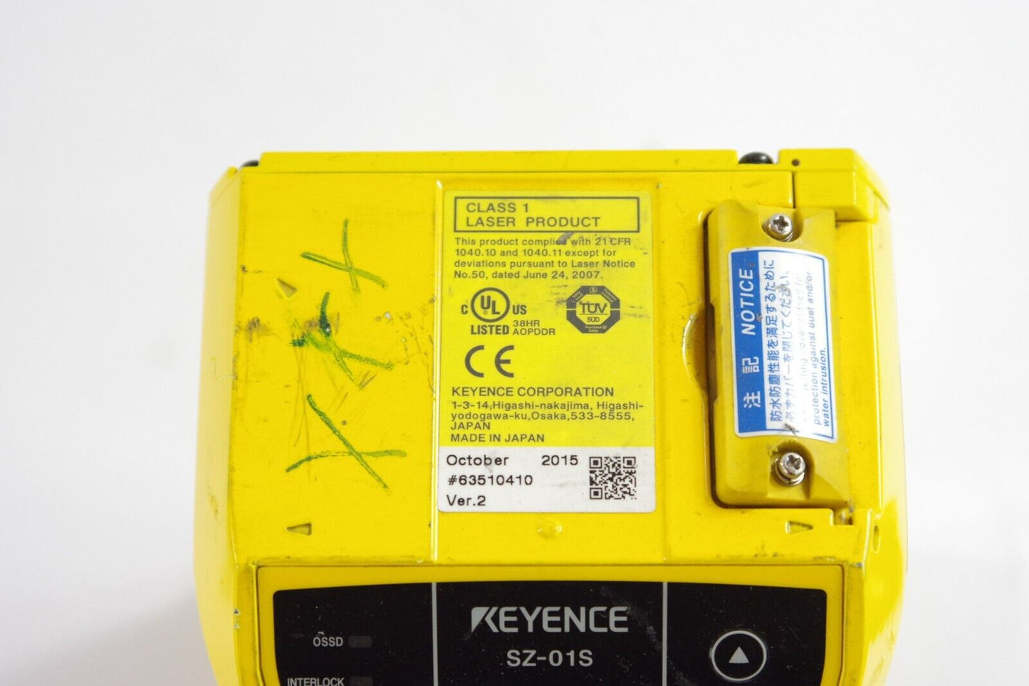 Keyence Safety Laser Scanner SZ-01S 24VDC - FOR PARTS