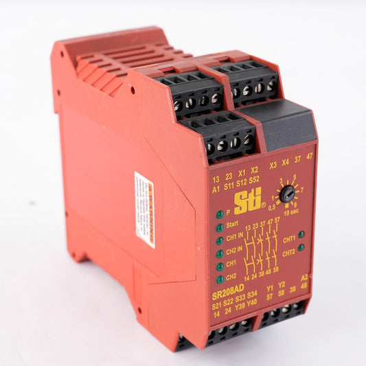 STI SR208AD01 Safety Relay 24VAC/DC 50/60Hz 250V 6A SR208AD01
