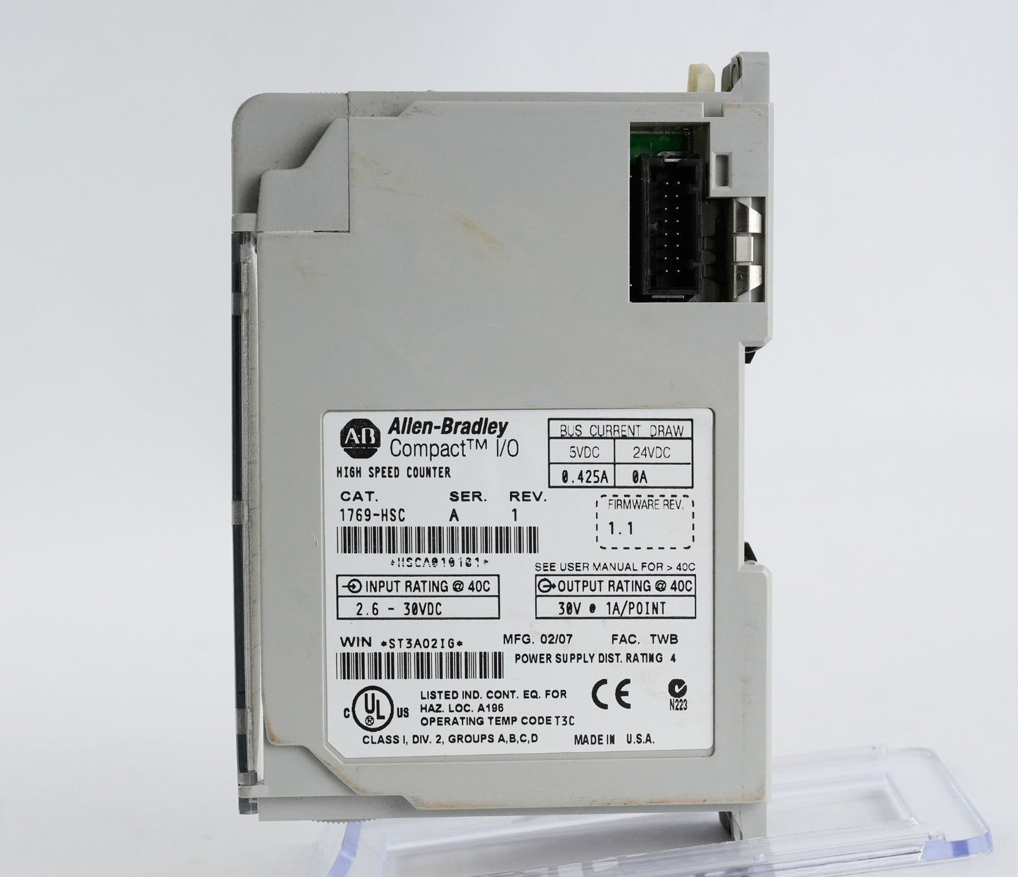 Allen-Bradley 1769-HSC /A Rev 1 Compact I/O High Speed Counter 1769HSC