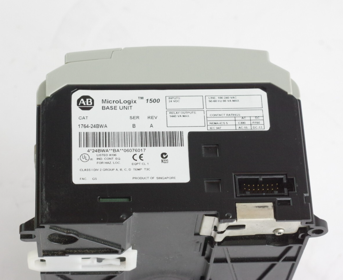 Allen Bradley 1764-24BWA /B + 1764-LRP /C Rev F FRN 11 MicroLogix 1500  Rev A