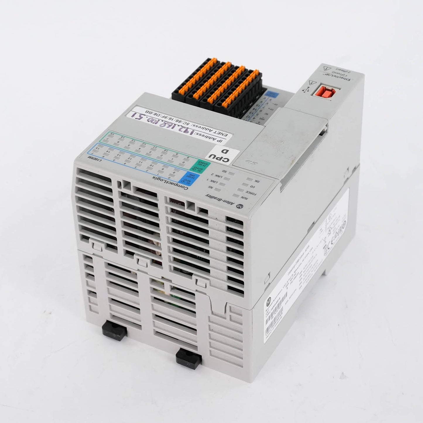 Allen Bradley 1769-L18ERM-BB1B Ser B CompactLogix 0.5MB (retake pictures)
