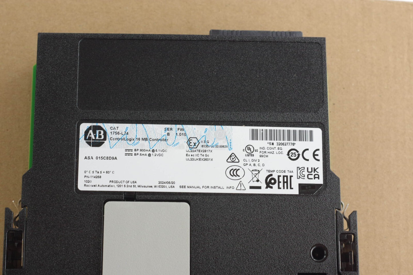 Allen Bradley 1756-L74 /B ControlLogix 5574 16MB Controller - Open Box