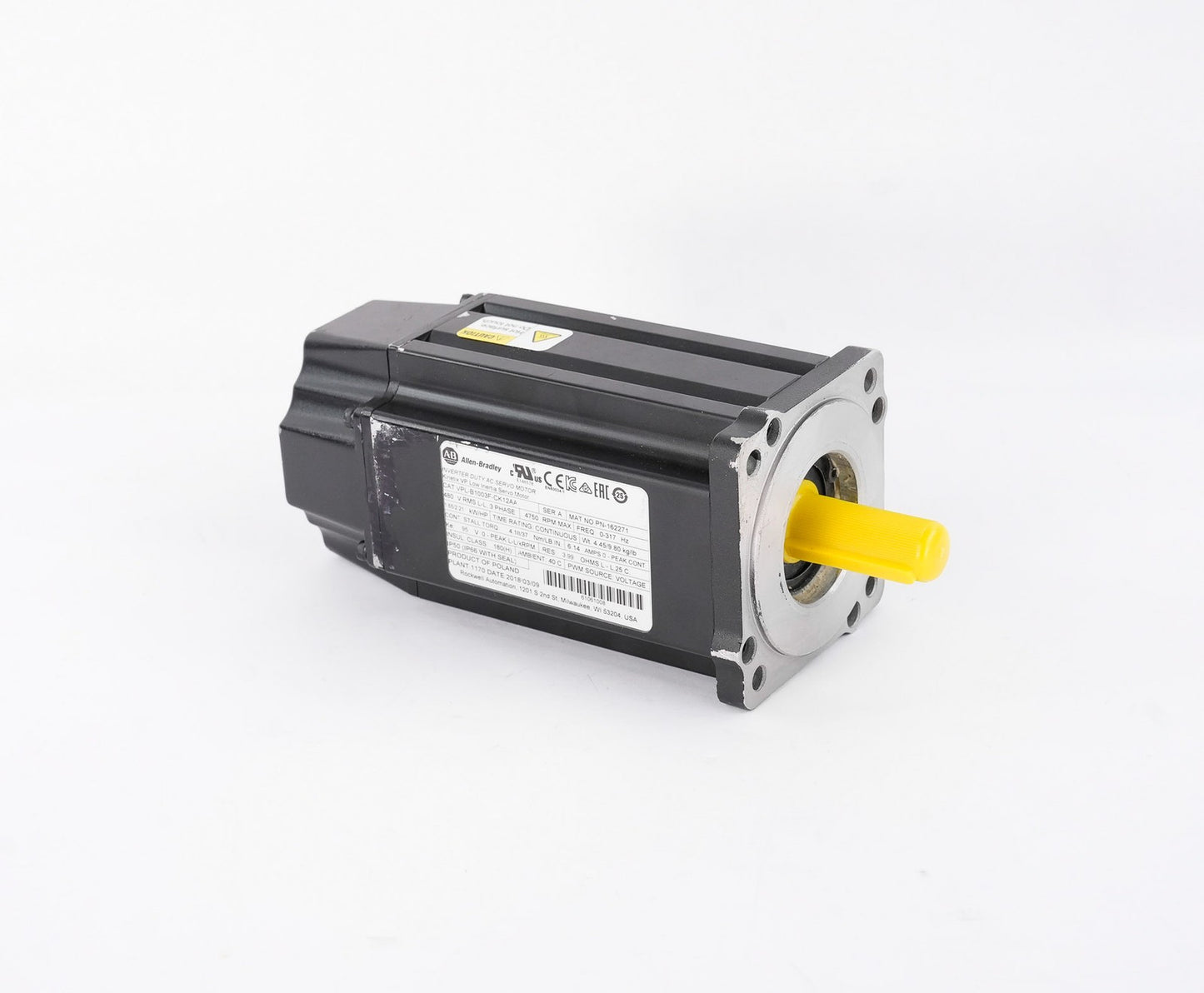 Allen Bradley VPL-B1003F-CK12AA AC Servo Motor 4750RPM 3-Phase 480V