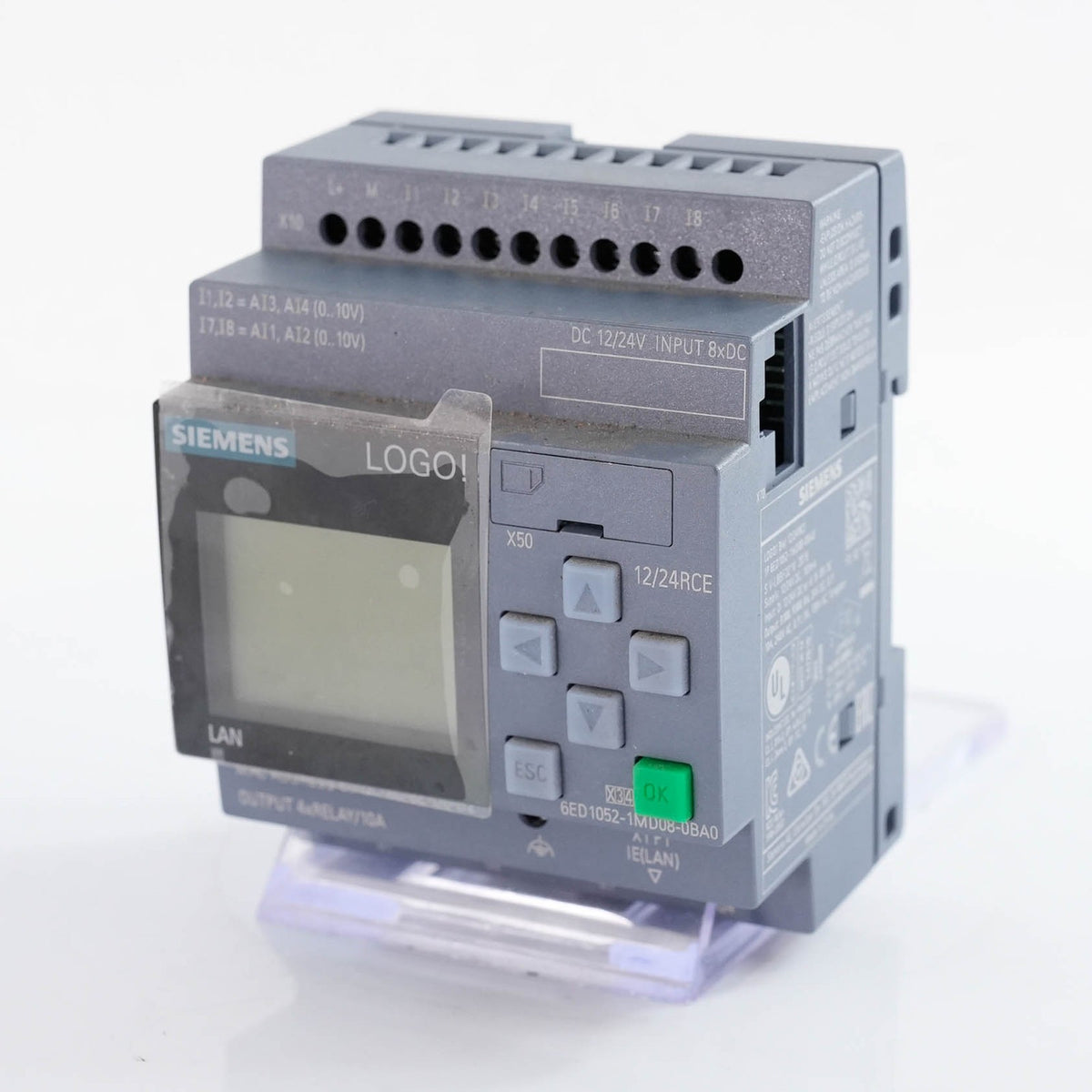 Siemens LOGO! 12/24RCE PLC Logic Module 6ED1052-1MD08-0BA1 12/24VDC 8DI 4DO Rela