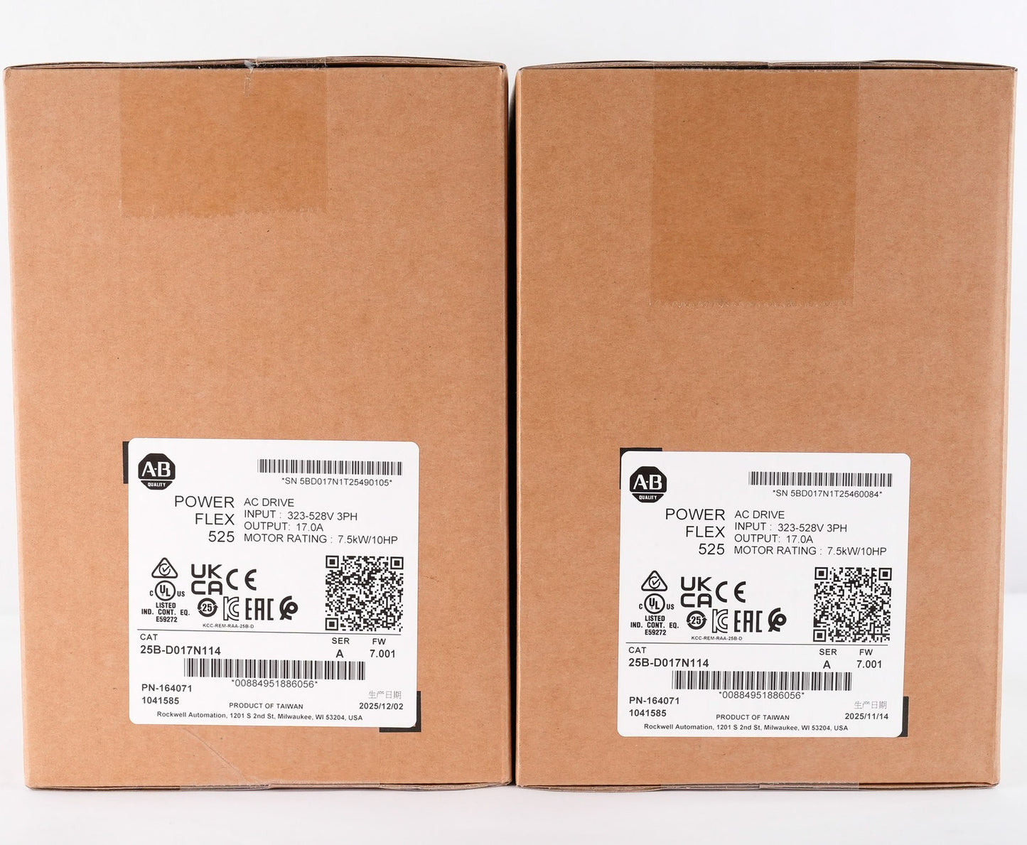 Allen Bradley 25B-D017N114 /A PowerFlex 525 AC Drive 3-Ph 10HP - Sealed Surplus