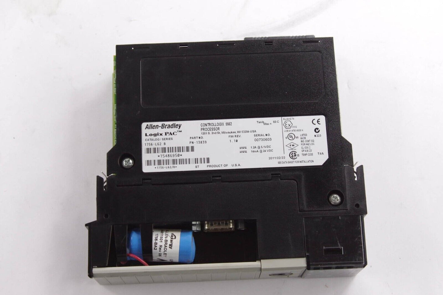 Allen Bradley ControlLogix 1756-L62 / 1756L62 Ser B ControlLogix 5562 Processor