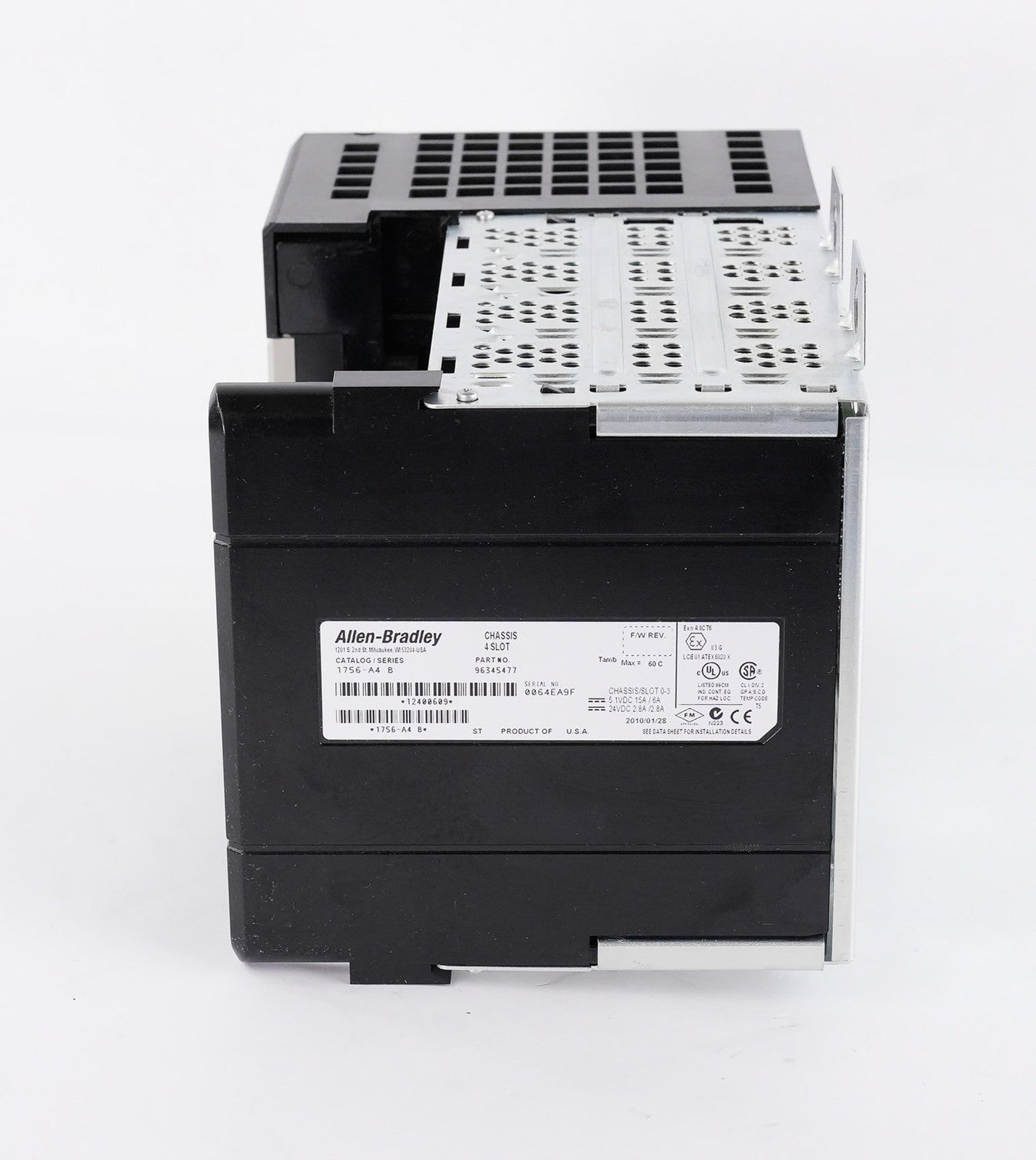 Allen Bradley 1756-PB75 /B ControlLogix Power Supply + 1756-A4 /B 4-Slot Chassis