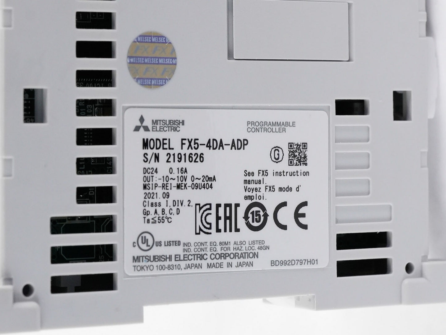 Mitsubishi FX5-4DA-ADP 4-Channel Analog Output Module FX54DAADP