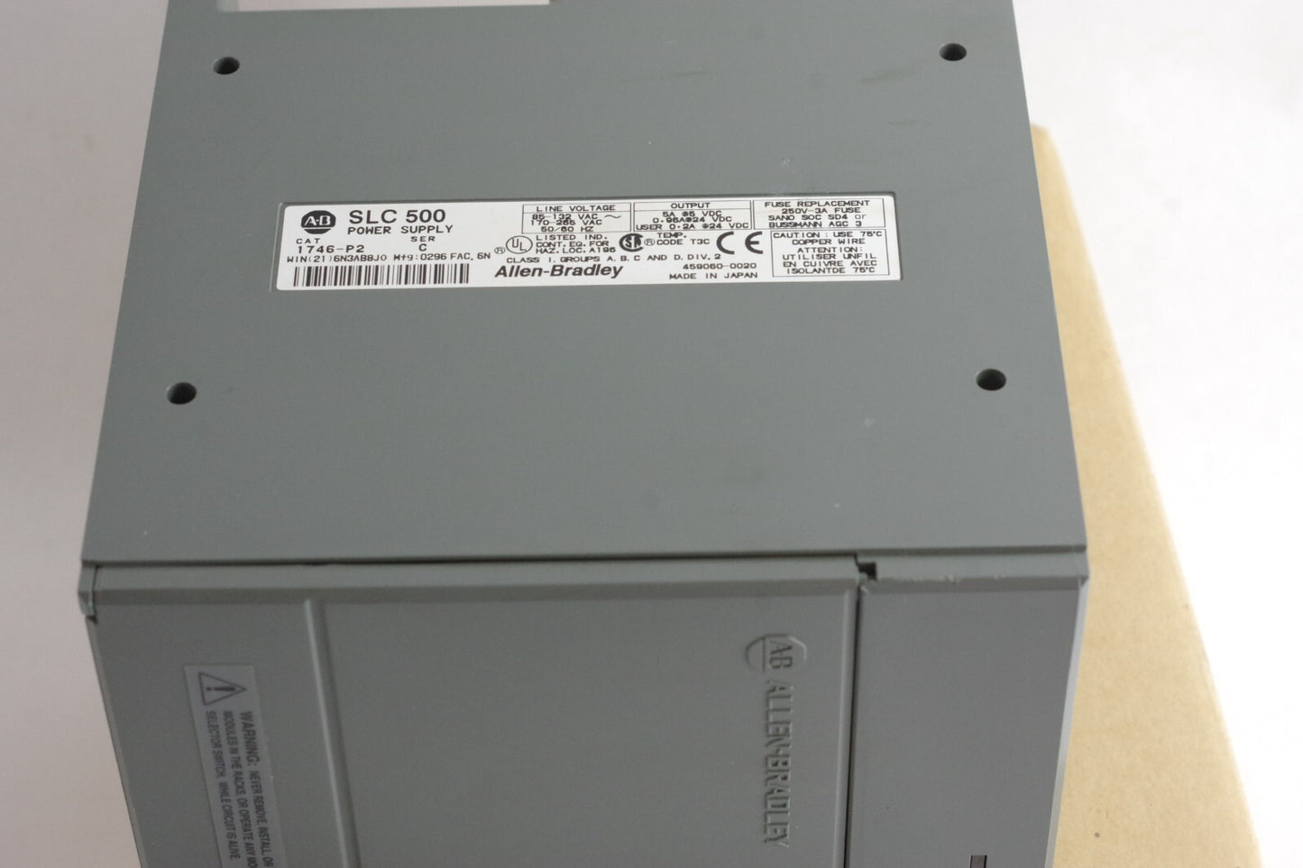 Allen Bradley 1746-P2 /C SLC 500 Power Supply Module 459060-0200 - Open Box